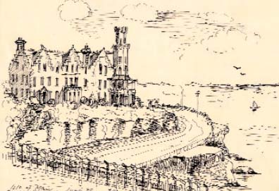 Drawing of Onchan camp, Isle of Man, by an internee, June 1940