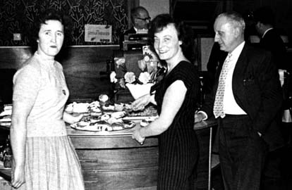 Doris Balacs (centre), with her husband George, both refugees, in their restaurant the Dorice